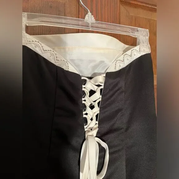 NIKI By Niki Livas Black White Dress Sz 7/8 Juniors  Y2K Prom-Formal - Picture 8 of 8